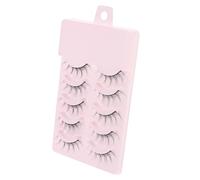 FESTFENDS Pestañas Postizas Reutilizables y Diseño Natural 3d Negras de Efecto Fluttery Pack de 5 Pares Profesionales para Extensiones de Pestañas