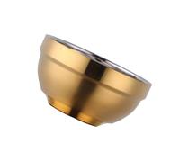 FESTFENDS Tazón de Acero Inoxidable Doble Capa, Grueso y Resistente a Caídas, Adecuado para Arroz y Snacks en Casa o Restaurante, Diseño Duradero y Aislante