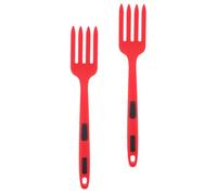 FESTFENDS Tenedor Grande de Silicona Resistente al Calor y Cómodo al Tacto, Juego de 2 Piezas para Cocina, Adecuado para Pasta y Utensilios de Cocina Duraderos