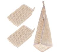 FESTFENDS Toallitas Faciales de Algodón y Ramio 3 Piezas Paños Suaves para Baño y Limpieza Facial Absorbentes y Multifuncionales para Eliminar Grasa y Suciedad del Cuerpo y Rostro