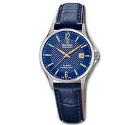 Festina Análogo Mujer Reloj F20009/3 Cuero Pulsera Hecho en Suiza Azul UF20009 /