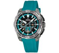 Festina Chrono Bike 2025 (45,5 Mm) Esfera Turquesa Y Negra / Correa De F20725/6