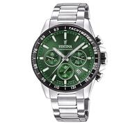 Festina Cronógrafo De Hombre | Esfera Verde | Pulsera De Acero F20560/4 Relojes