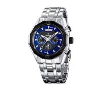 Festina F16383/3 - Reloj cronógrafo de Cuarzo para Hombre con Correa de Acero Inoxidable, Color Plateado