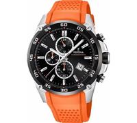 Festina F20330/4 Reloj Hombre Crono Acero caucho Naranja Tamaño 46 mm