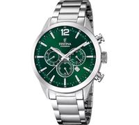Festina F20343/B Hombres Cronógrafo 44mm 5ATM Chronograph Cuarzo Verde Plata