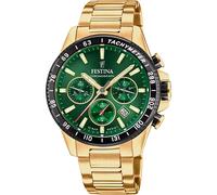 Festina F20364/4 Reloj Hombre Cuarzo Crono Acaro Dorado Esfera Verde Tamaño 45 mm
