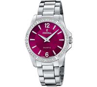 Festina Reloj Mujer Analógico de Acero Inoxidable 316l Plateado - Movimiento de Cuarzo - Cristal Mineral de Alta Resistencia - Resistente al Agua 5 ATM F20593/2 - Mademoiselle