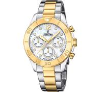 Festina Reloj Mujer Analógico de Acero Inoxidable 316l Multi - Movimiento de Cuarzo Cronógrafo - Cristal Mineral de Alta Resistencia - Resistente al Agua 10 ATM F20604/1 - Boyfriend Collection
