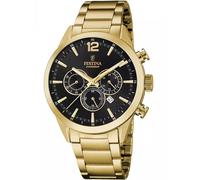 Festina Reloj hombre analógico F20633/3 – Acero 316L dorado, cronógrafo, cuarzo, 5 ATM