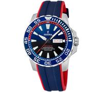Festina Reloj Hombre F20662/1 The Originals Caja de Acero Inoxidable 316l Plateado Correa de Caucho Azul
