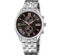Festina F6854/7 Timeless Crono 42mm Chronograph Cuarzo Unisex Negro Plata 3 ATM