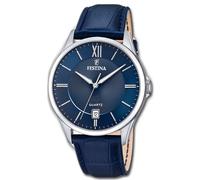 Festina Herren Armbanduhr Klassik F20426/2 Azul Oscuro Cuero Analógica