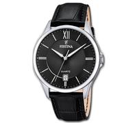 Festina Hombre Reloj Deportivo F20426/3 Cuero Pulsera Clásico Negro UF20426/3