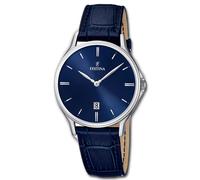 Festina Hombre Reloj F16745/3 Analógico Cuero de Pulsera Clásico Azul UF16745 /