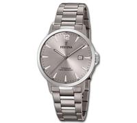 Festina Hombre Reloj F20435/2 Análogo Titan Pulsera Clásico Plata UF20435/2