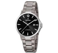 Festina Hombre Reloj F20435/3 Análogo Titan Pulsera Clásico Plata UF20435/3