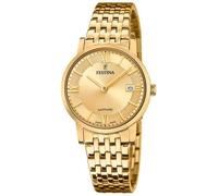Festina Montre pour Femme F20021/2 Swiss Made Boîtier en Acier Inoxydable Doré Bracelet en Acier Inoxydable Doré