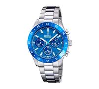 Festina Reloj analógico unisex F20693/4 Ceramic – Acero 316L plateado, cronógrafo 10 ATM