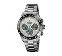 Festina Reloj analógico F20703/1 Unisex Acero 316L Gris Cronógrafo 10 ATM