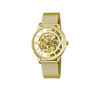 Festina Reloj Automático Hombre de Acero Inoxidable 316l Dorado Reloj Analógico Hombre - Cristal Zafiro de Alta Resistencia - Resistente al Agua 5 ATM F20667/1