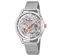 Festina Reloj Automático Mujer de Acero Inoxidable 316l Plateado - Relojes Mujer - Cristal de Zafiro de Alta Resistencia F20627/1
