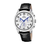 Festina Reloj cronógrafo de Acero para Hombre Fabricado en Suiza con Correa de Cuero F20041/1