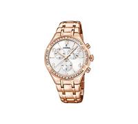 Festina Reloj cronógrafo de Cuarzo para Mujer con Correa de Acero Inoxidable F20393/1, Plata, Pulsera