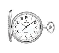 Festina Reloj de Bolsillo Hombre con Cadena - Acero Inoxidable 316l - Movimiento de Cuarzo - Calendario - Clásico, Vintage y Elegante F2023/1