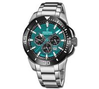 Festina Reloj de Hombre Acero Inoxidable Plata Chrono Bike Pulsera Uf20641/3