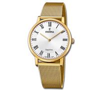 Festina Reloj de Hombre Acero Oro festina Hecho en Suiza Pulsera UF20022/4