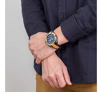 Festina Reloj de Hombre Cronógrafo Deportivo Pulsera Acero Inox Azul Oro UF20564
