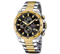 Festina Reloj de Hombre Cronógrafo Deportivo Pulsera Acero Inoxidable Oro Plata