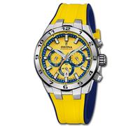 Festina Reloj de Hombre Silicona Amarillo Azul Chrono Bike Pulsera UF20671/4