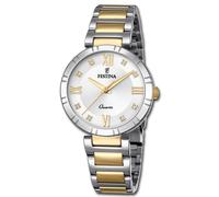Festina Reloj de Mujer Reloj Pulsera Acero Inoxidable Oro Plata Uf16937/A