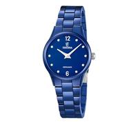 Festina Reloj de vestir para mujer, analógico, cerámica, cuarzo, azul eléctrico, 30 mm