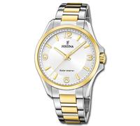 Festina Reloj Hombre Acero Oro Plata festina Solar Energía Reloj Solar Uf20657/1