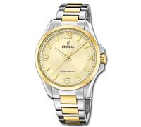 Festina Reloj Hombre Acero Oro Plata festina Solar Energía Reloj Solar Uf20657/2