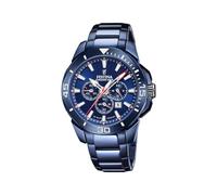 Festina Reloj Hombre Analógico de Acero Inoxidable 316l Azul - Movimiento de Cuarzo - Cronógrafo - Calendario - Cristal Mineral Resistente - Resistente al Agua 10 ATM F20643/1 Special Editions