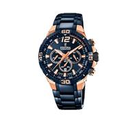Festina Reloj Hombre Analógico de Acero Inoxidable 316l Azul | Movimiento de Cuarzo, Cronógrafo, Calendario, Cristal Mineral Resistente, Resistente al Agua 10 ATM F20524/1 Special Editions