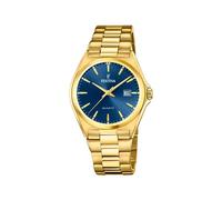 Festina Reloj Hombre Analógico de Acero Inoxidable 316l Dorado - Movimiento de Cuarzo - Calendario - Cristal Mineral de Alta Resistencia - Resistente al Agua 5 ATM F20555/4