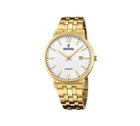 Festina Reloj Hombre Analógico de Acero Inoxidable 316l Dorado - Movimiento de Cuarzo - Calendario - Cristal Mineral de Alta Resistencia - Resistente al Agua 5 ATM F20513/2
