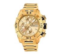 Festina Reloj Hombre Analógico de Acero Inoxidable 316l Dorado - Movimiento de Cuarzo - Cronógrafo - Calendario - Cristal Mineral de Alta Resistencia - Resistente al Agua 10 ATM F20492/1 Prestige