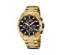 Festina Reloj Hombre Analógico de Acero Inoxidable 316l Dorado - Movimiento de Cuarzo - Cronógrafo - Calendario - Cristal Mineral de Alta Resistencia - Resistente al Agua 10 ATM F20541/4 Chrono Sport