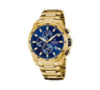 Festina Reloj Hombre Analógico de Acero Inoxidable 316l Dorado - Movimiento de Cuarzo - Cronógrafo - Calendario - Cristal Mineral de Alta Resistencia - Resistente al Agua 10 ATM F20541/2 Chrono Sport