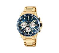 Festina Reloj Cronógrafo Hombre F20634/2 Timeless – Acero 316L dorado, cuarzo, 10 ATM