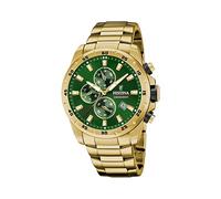 Festina Reloj Hombre Analógico de Acero Inoxidable 316l Dorado - Movimiento de Cuarzo - Cronógrafo - Calendario - Cristal Mineral de Alta Resistencia - Resistente al Agua 10 ATM F20541/3 Chrono Sport