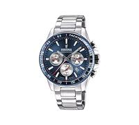 FESTINA Reloj Hombre Analógico de Acero Inoxidable 316l - Movimiento de Cuarzo - Cronógrafo - Calendario - Cristal Mineral de Alta Resistencia - Resistente al Agua 10 ATM F20560/2 Timeless Chronograph