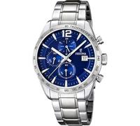 Festina Reloj Hombre F16759/3 Timeless Chronograph, Acero inoxidable 316L plateado, Cronógrafo, 5 ATM