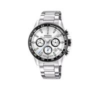 FESTINA Reloj Hombre Analógico de Acero Inoxidable 316l - Movimiento de Cuarzo - Cronógrafo - Calendario - Cristal Mineral de Alta Resistencia - Resistente al Agua 10 ATM F20560/1 Timeless Chronograph